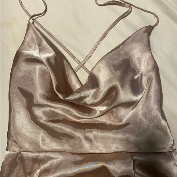 CHAMPAGNE BRIDEMAID DRESS - Picture 4 of 7